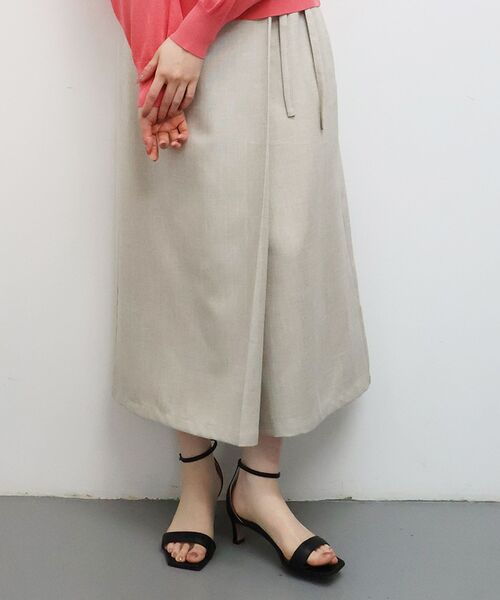 le.coeur blanc(ルクールブラン)の「【洗える】ラップライクスカート(スカート・レディース・ベージュ/ブルー・38/36)」の7枚目の写真