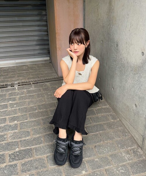 CITEN(シテン)の「<CITEN>スソフリルカットパンツ(その他パンツ・レディース・ライトグレー/ブラック・M/S)」の19枚目の写真