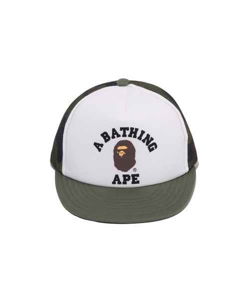 A BATHING APE(アベイシングエイプ)の「1ST CAMO COLLEGE MESH CAP(キャップ・キッズ・イエロー/グリーン・FREE)」の3枚目の写真