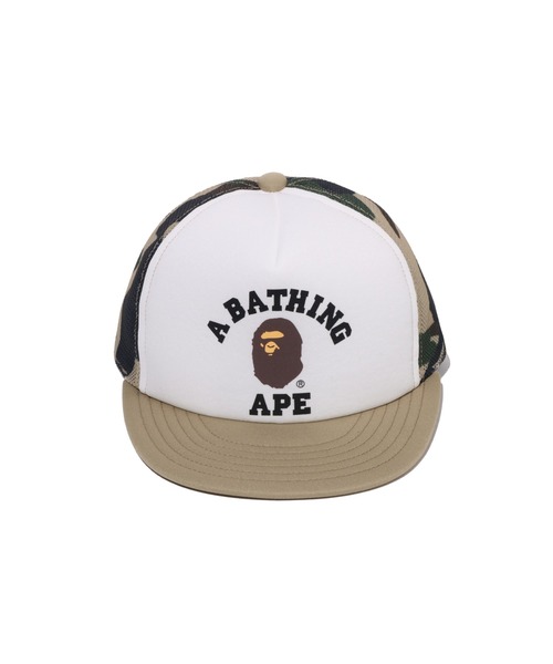 A BATHING APE(アベイシングエイプ)の「1ST CAMO COLLEGE MESH CAP(キャップ・キッズ・イエロー/グリーン・FREE)」の4枚目の写真
