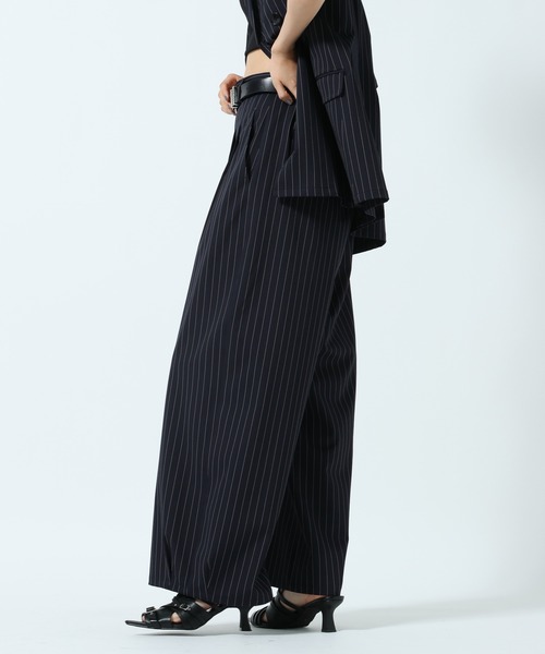 PAGEBOY（ページボーイ）の「【イージーケア/接触冷感/UVカット/セットアップ対応】シフトセットワイドパンツ（スラックス・レディース・ネイビー系/グレー系その他/ブラック・FREE）」の20枚目の写真