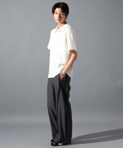 LAND MUSEUM(ランドミュージアム)の「LAND MUSEUM/無地柄シャツ(シャツ/ブラウス・メンズ・ホワイト/ブラック・LARGE/MEDIUM)」の5枚目の写真