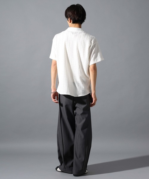 LAND MUSEUM(ランドミュージアム)の「LAND MUSEUM/無地柄シャツ(シャツ/ブラウス・メンズ・ホワイト/ブラック・LARGE/MEDIUM)」の6枚目の写真