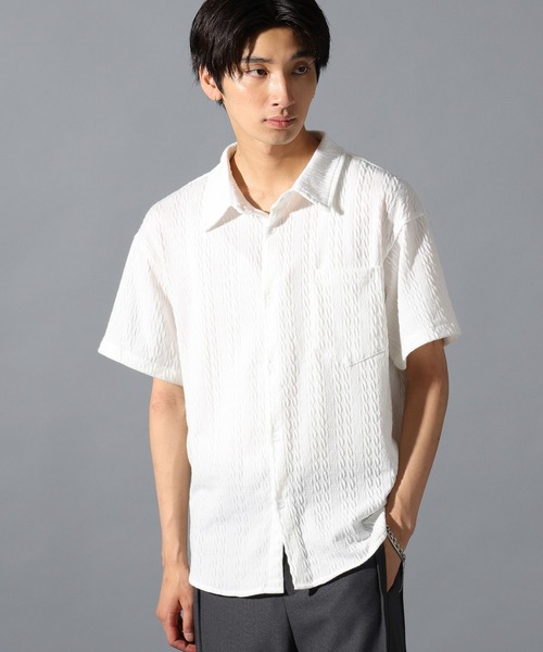 LAND MUSEUM(ランドミュージアム)の「LAND MUSEUM/無地柄シャツ(シャツ/ブラウス・メンズ・ホワイト/ブラック・LARGE/MEDIUM)」の7枚目の写真