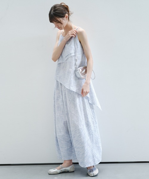 tageechita(タジチタ)の「【tageechita】テクスチャーミックス バルーンスカート(スカート・レディース・アイボリー/ライトブルー・L/M/S)」の20枚目の写真