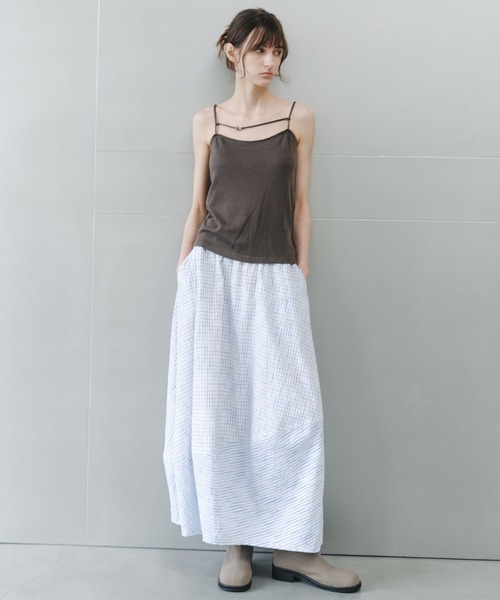 tageechita(タジチタ)の「【tageechita】テクスチャーミックス バルーンスカート(スカート・レディース・アイボリー/ライトブルー・L/M/S)」の14枚目の写真