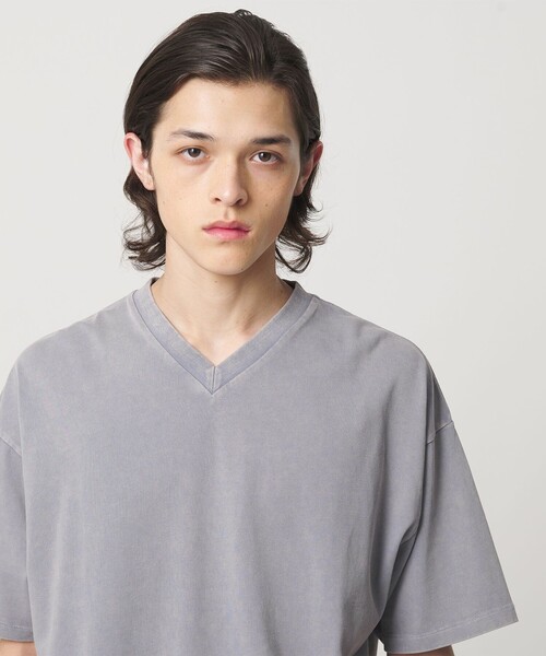 MONKEY TIME（モンキータイム）の「ウォッシュド Vネック Tシャツ（Tシャツ/カットソー・メンズ・ブラック/コバルトブルー・L/M/S/XL）」の5枚目の写真