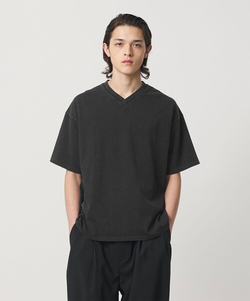 MONKEY TIME（モンキータイム）の「ウォッシュド Vネック Tシャツ（Tシャツ/カットソー・メンズ・ブラック/コバルトブルー・L/M/S/XL）」の9枚目の写真