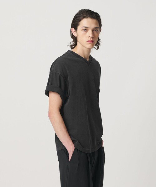 MONKEY TIME（モンキータイム）の「ウォッシュド Vネック Tシャツ（Tシャツ/カットソー・メンズ・ブラック/コバルトブルー・L/M/S/XL）」の11枚目の写真