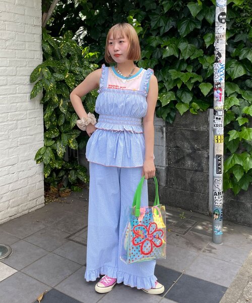 CIAOPANIC(チャオパニック)の「【HELLO.SANFRANCISCO/ハローサンフランシスコ】ドット巾着付きクリアバッグ(トートバッグ・レディース・グリーン/ブラウン・ONE SIZE)」の20枚目の写真