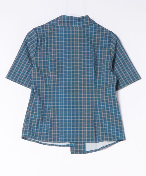 LAMPOON(ランプーン)の「チェックアシンメトリーブラウス(シャツ/ブラウス・レディース・ブルー・SMALL/MEDIUM/LARGE)」の11枚目の写真