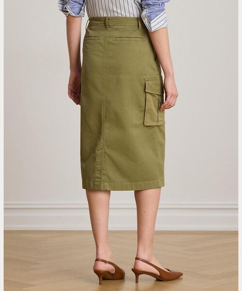 LAUREN RALPH LAUREN(ローレン ラルフ ローレン)の「ストレッチ チノ カーゴ ペンシル スカート(スカート・レディース・グリーン系2・2/0/4/6/00)」の4枚目の写真