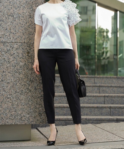 HUIT bouquet(ユイット)の「アシンメトリー フリルスリーブ Tシャツ HUIT(Tシャツ/カットソー・レディース・ホワイト系その他/ホワイト系その他2・M)」の17枚目の写真