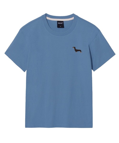 OKSTAR（オクスター）の「ダックスフント刺繍半袖（Tシャツ/カットソー・レディース・ホワイト/ブラック/ダークグレー/グレー/ネイビー/ベージュ/ダークグリーン/チャコール/ダークブルー/クリーム/ライトグレー/ライトベージュ/カーキ・SMALL/LARGE/MEDIUM/X-LARGE/2XL/3XL/4XL）」の13枚目の写真