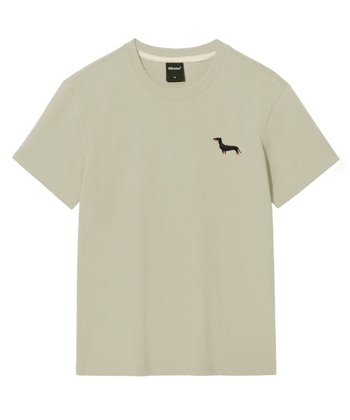 OKSTAR（オクスター）の「ダックスフント刺繍半袖（Tシャツ/カットソー・レディース・ホワイト/ブラック/ダークグレー/グレー/ネイビー/ベージュ/ダークグリーン/チャコール/ダークブルー/クリーム/ライトグレー/ライトベージュ/カーキ・SMALL/LARGE/MEDIUM/X-LARGE/2XL/3XL/4XL）」の9枚目の写真