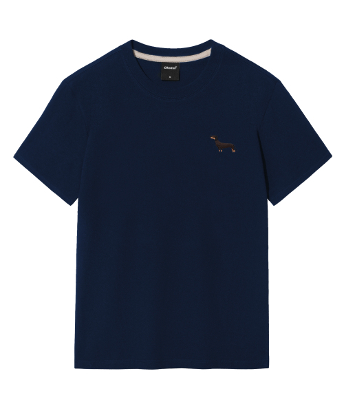 OKSTAR（オクスター）の「ダックスフント刺繍半袖（Tシャツ/カットソー・レディース・ホワイト/ブラック/ダークグレー/グレー/ネイビー/ベージュ/ダークグリーン/チャコール/ダークブルー/クリーム/ライトグレー/ライトベージュ/カーキ・SMALL/LARGE/MEDIUM/X-LARGE/2XL/3XL/4XL）」の20枚目の写真