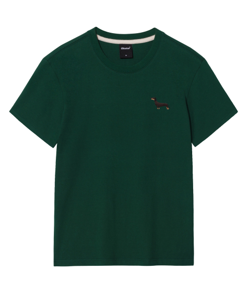 OKSTAR（オクスター）の「ダックスフント刺繍半袖（Tシャツ/カットソー・レディース・ホワイト/ブラック/ダークグレー/グレー/ネイビー/ベージュ/ダークグリーン/チャコール/ダークブルー/クリーム/ライトグレー/ライトベージュ/カーキ・SMALL/LARGE/MEDIUM/X-LARGE/2XL/3XL/4XL）」の21枚目の写真