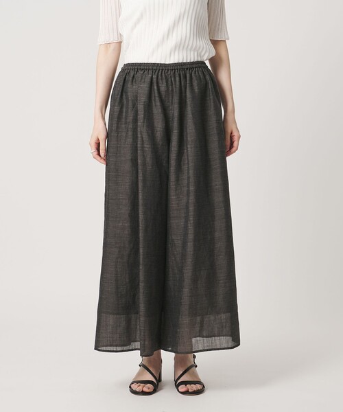 UNITED ARROWS(ユナイテッドアローズ)の「ギャザー フレアパンツ ‐ウォッシャブル‐(その他パンツ・レディース・ダークブラウン/オフホワイト/ターコイズブルー系・38/36)」の12枚目の写真