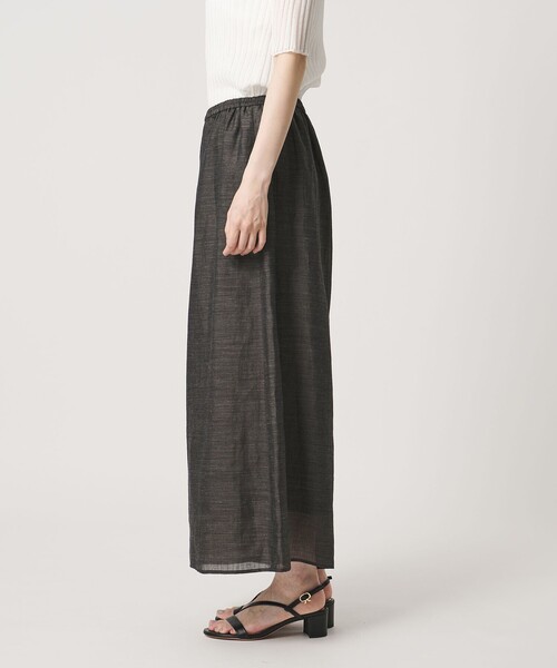 UNITED ARROWS(ユナイテッドアローズ)の「ギャザー フレアパンツ ‐ウォッシャブル‐(その他パンツ・レディース・ダークブラウン/オフホワイト/ターコイズブルー系・38/36)」の13枚目の写真