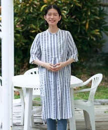 サニークラウズ シボシボストライプチュニック〈レディース〉