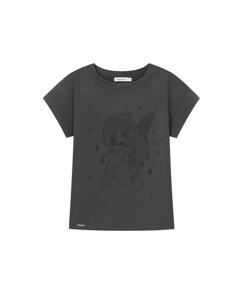 Miseki SEOUL(ミセキソウル)の「Hannah fairy raglan short sleeve CHARCOAL(Tシャツ/カットソー・レディース・その他・2/1)」の2枚目の写真