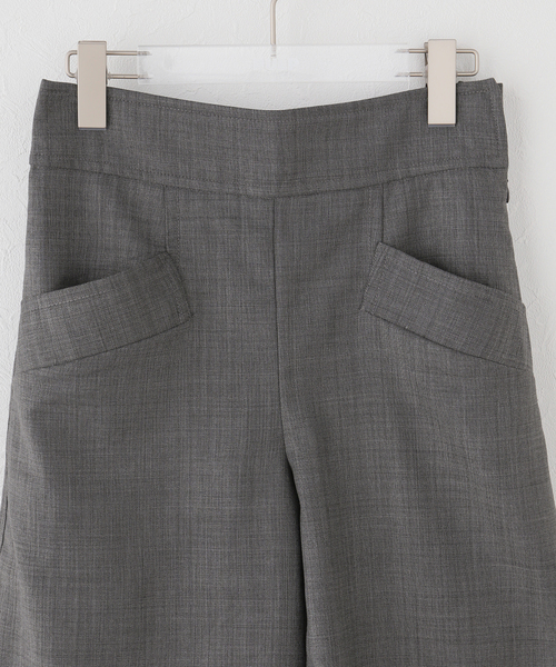 GANNI(ガニー)の「GANNI / ガニー Wool Melange Suiting Low Waisted B(その他パンツ・レディース・チャコールグレー・34/32)」の4枚目の写真