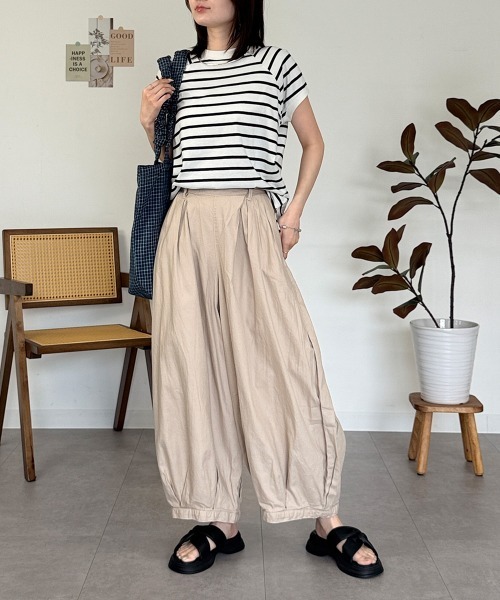 RCD(アールシーディー)の「綿麻キュロットピエロパンツ(その他パンツ・レディース・ベージュ/ブラック/チャコールグレー・L/M/3L/LL/4L)」の15枚目の写真