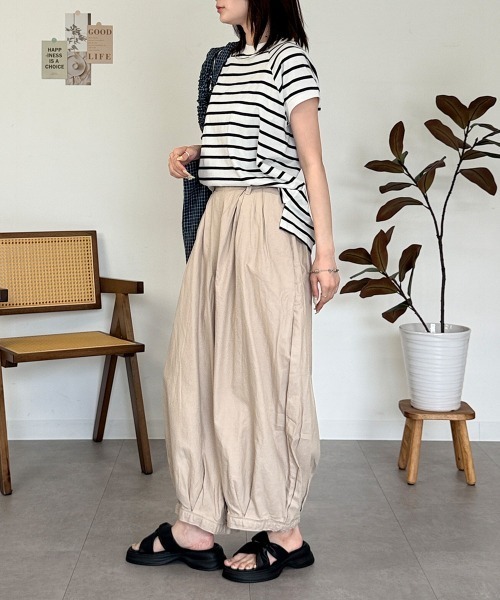RCD(アールシーディー)の「綿麻キュロットピエロパンツ(その他パンツ・レディース・ベージュ/ブラック/チャコールグレー・L/M/3L/LL/4L)」の16枚目の写真