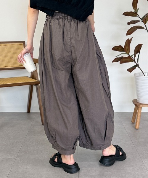 RCD(アールシーディー)の「綿麻キュロットピエロパンツ(その他パンツ・レディース・ベージュ/ブラック/チャコールグレー・L/M/3L/LL/4L)」の5枚目の写真