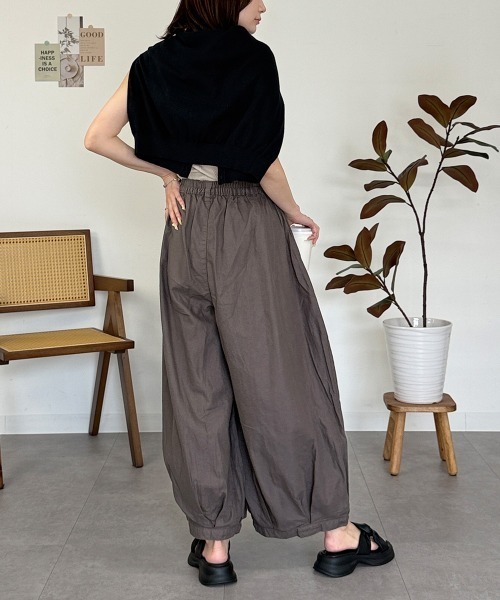 RCD(アールシーディー)の「綿麻キュロットピエロパンツ(その他パンツ・レディース・ベージュ/ブラック/チャコールグレー・L/M/3L/LL/4L)」の14枚目の写真