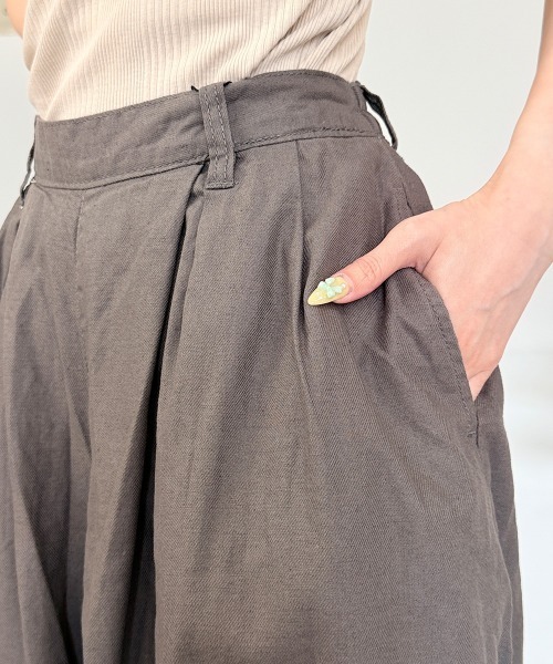 RCD(アールシーディー)の「綿麻キュロットピエロパンツ(その他パンツ・レディース・ベージュ/ブラック/チャコールグレー・L/M/3L/LL/4L)」の20枚目の写真