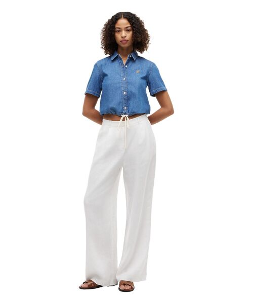 TOMMY HILFIGER（トミーヒルフィガー）の「ボクシータイショートスリーブシャツ（シャツ/ブラウス・レディース・インディゴブルー・SMALL/MEDIUM/LARGE）」の6枚目の写真