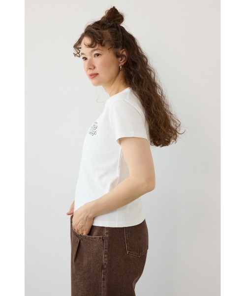 RODEO CROWNS WIDE BOWL（ロデオクラウンズワイドボウル）の「Doodle Cozy days Tシャツ（Tシャツ/カットソー・レディース・ブラック/オフホワイト/レッド・FREE）」の13枚目の写真