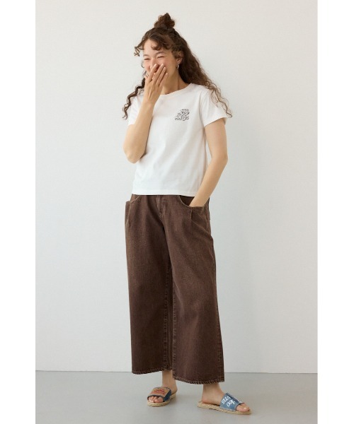 RODEO CROWNS WIDE BOWL（ロデオクラウンズワイドボウル）の「Doodle Cozy days Tシャツ（Tシャツ/カットソー・レディース・ブラック/オフホワイト/レッド・FREE）」の15枚目の写真