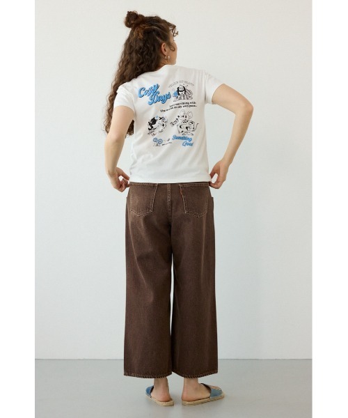 RODEO CROWNS WIDE BOWL（ロデオクラウンズワイドボウル）の「Doodle Cozy days Tシャツ（Tシャツ/カットソー・レディース・ブラック/オフホワイト/レッド・FREE）」の16枚目の写真