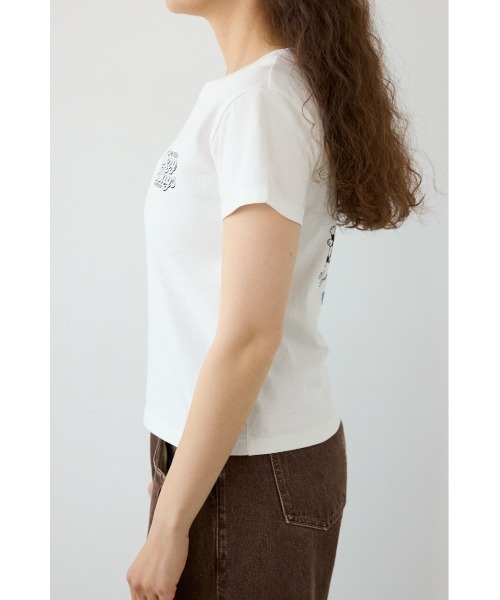 RODEO CROWNS WIDE BOWL（ロデオクラウンズワイドボウル）の「Doodle Cozy days Tシャツ（Tシャツ/カットソー・レディース・ブラック/オフホワイト/レッド・FREE）」の18枚目の写真