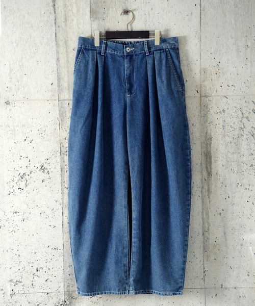 DEVILOCK(デビロック)の「DEVILOCK Light Denim Two-Tuck Wide Pants(その他パンツ・メンズ・ブラック/ネイビー・LARGE/MEDIUM)」の5枚目の写真