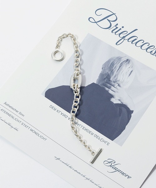BLAYMORE（ブレイモア）の「【BLAYMORE】Letter Chain Bracelet / チェーンブレスレット（ブレスレット・メンズ・シルバー・1/2）」の3枚目の写真