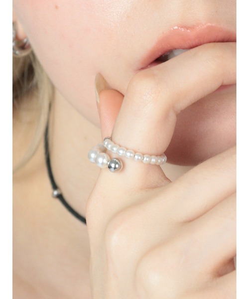 Bilan(ビラン)の「【BILAN】Spiral Pearl Ring/スパイラルパールリング(リング・レディース・ゴールド/シルバー・FREE)」の11枚目の写真