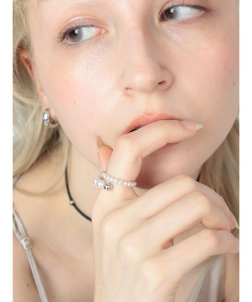 Bilan(ビラン)の「【BILAN】Spiral Pearl Ring/スパイラルパールリング(リング・レディース・ゴールド/シルバー・FREE)」の12枚目の写真