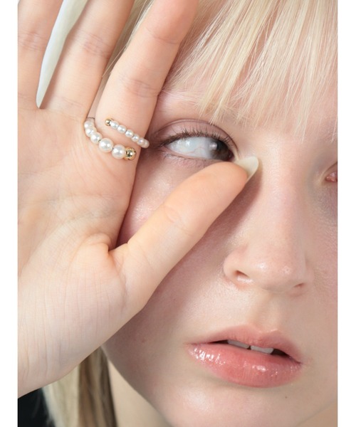 Bilan(ビラン)の「【BILAN】Spiral Pearl Ring/スパイラルパールリング(リング・レディース・ゴールド/シルバー・FREE)」の13枚目の写真