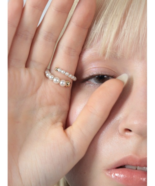 Bilan(ビラン)の「【BILAN】Spiral Pearl Ring/スパイラルパールリング(リング・レディース・ゴールド/シルバー・FREE)」の14枚目の写真
