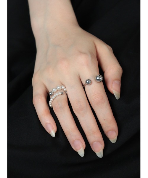 Bilan(ビラン)の「【BILAN】Spiral Pearl Ring/スパイラルパールリング(リング・レディース・ゴールド/シルバー・FREE)」の15枚目の写真