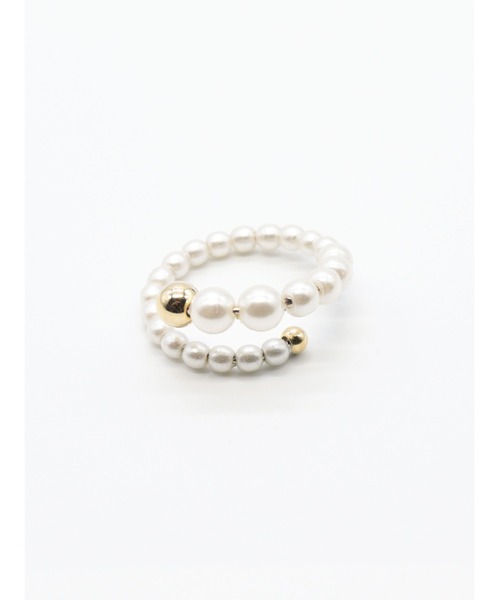 Bilan(ビラン)の「【BILAN】Spiral Pearl Ring/スパイラルパールリング(リング・レディース・ゴールド/シルバー・FREE)」の6枚目の写真