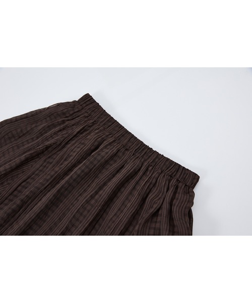 tageechita（タジチタ）の「【tageechita】フェザーライクジャカードアシンメトリースカート（スカート・レディース・ブラウン・S/L/M）」の21枚目の写真
