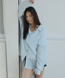 Crinkle Summer Shirt Blue