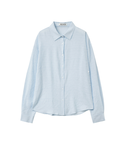 RENSE(レンセ)の「Crinkle Summer Shirt Blue(シャツ/ブラウス・レディース・その他・OS)」の3枚目の写真