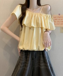 オフショルダー」に該当するシャツ/ブラウス（イエロー/黄色系