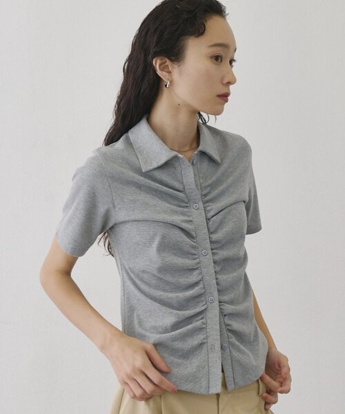 COLONY 2139（コロニートゥーワンスリーナイン）の「ギャザーカーディガン（Tシャツ/カットソー・レディース・グレー/ブラック/アイボリー・FREE）」の18枚目の写真