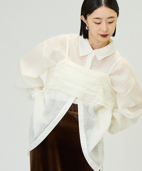 多穿法 馬甲套裝襯衫 女衫
